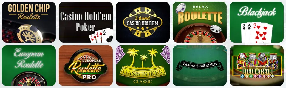 Jeux de table au BC Game Casino
