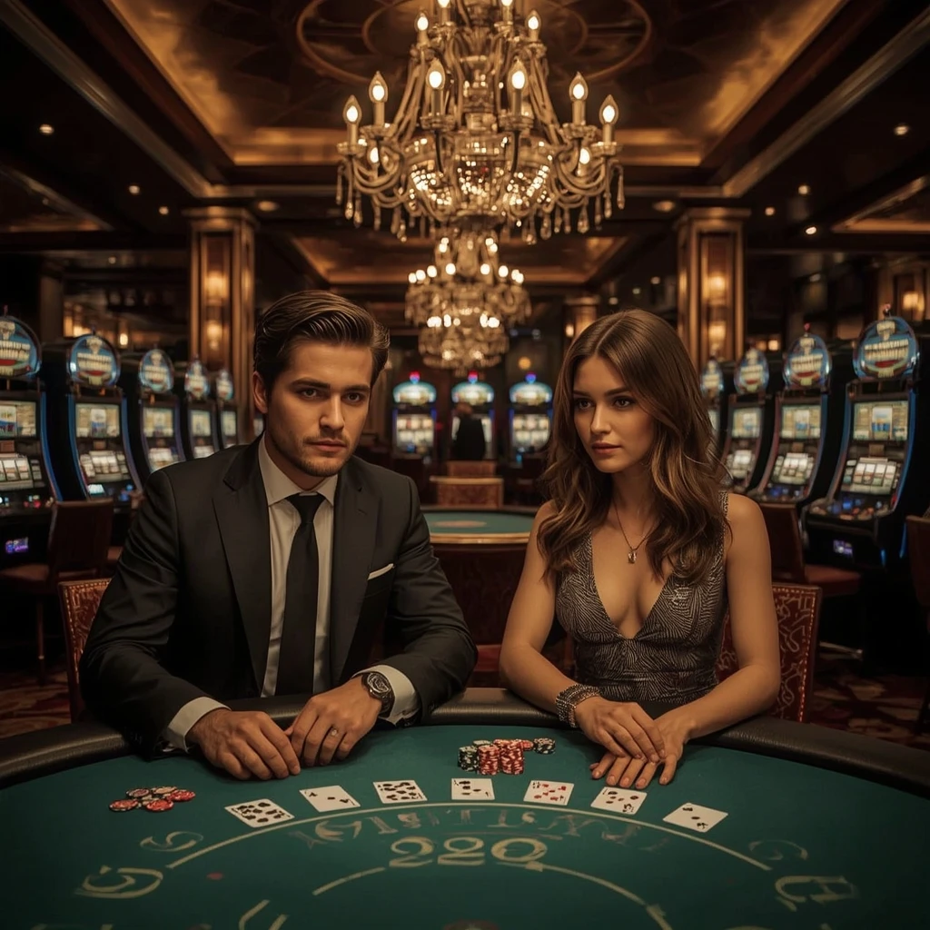 Deux joueurs de poker dans un BC Game Casino
